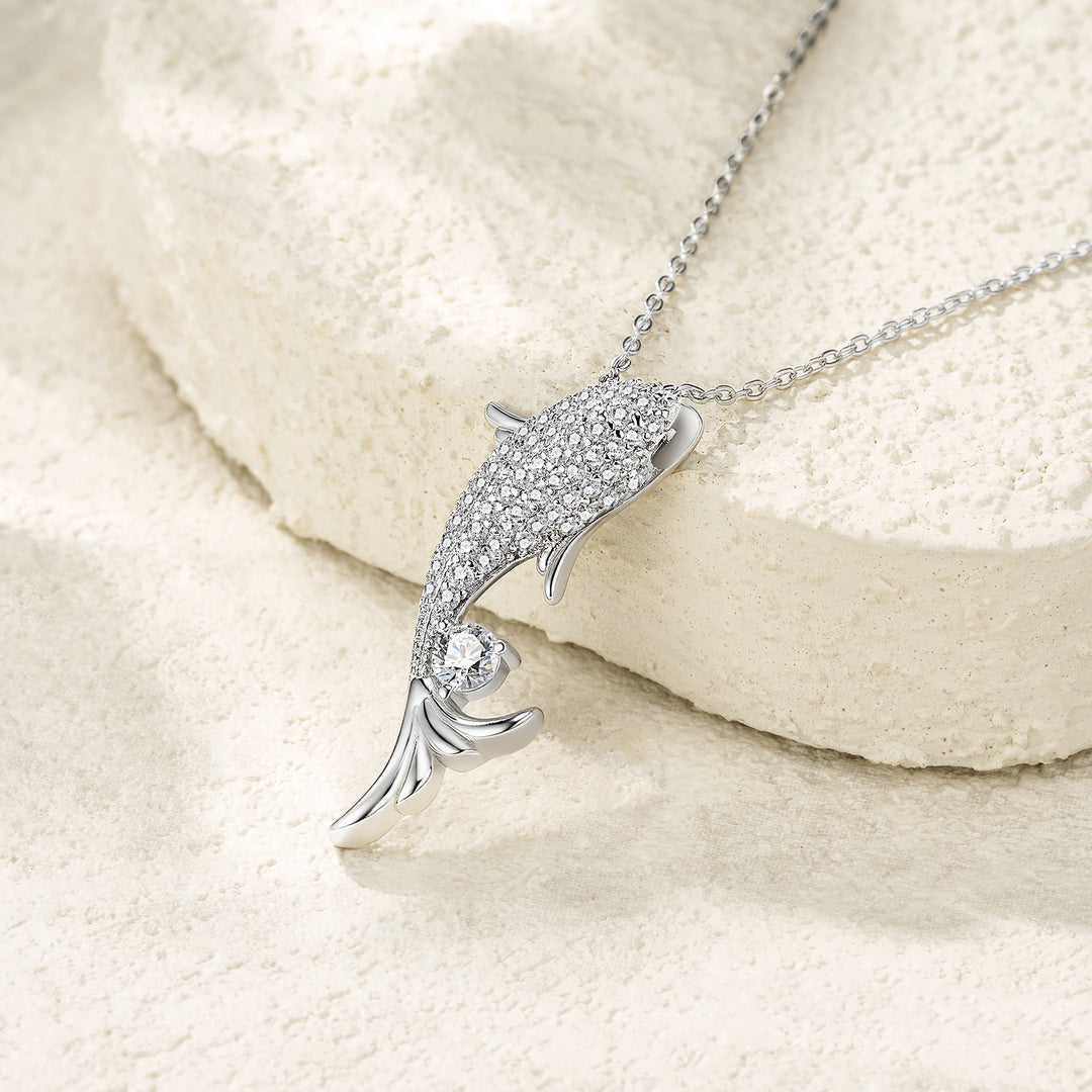 💎 Minimalist Moissanite Pendant Necklace – Platinum-Plated S925 Silver (4.8g) 💎