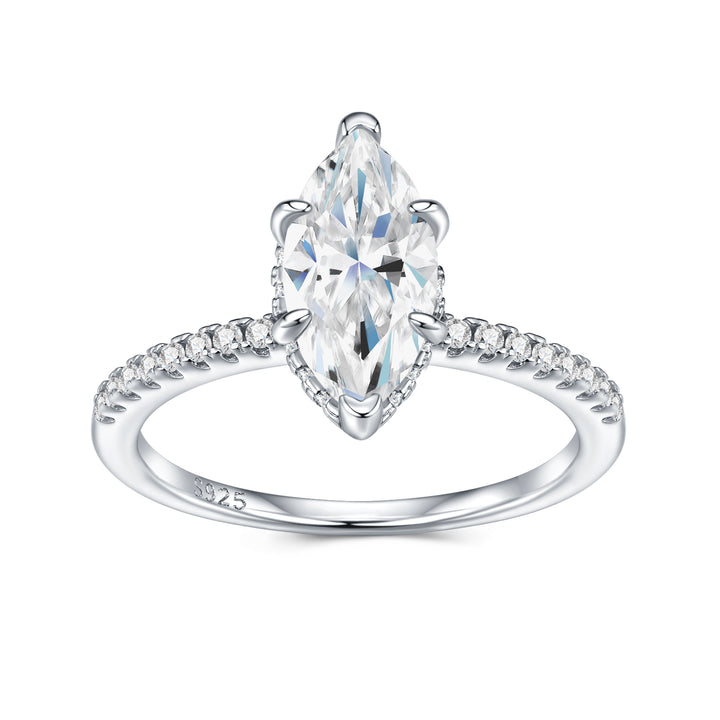 💍 Ladies’ Oval-Shaped Moissanite Ring – Platinum-Plated S925 Silver (3g, Sizes 5–9) 💍