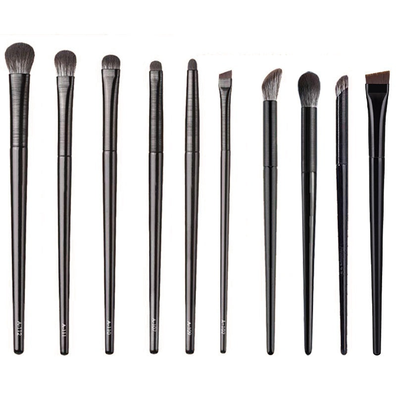 ✨ 13 Black Brushed Eye Makeup Brush Set — 10 Piece Beauty Tools Kit 💄