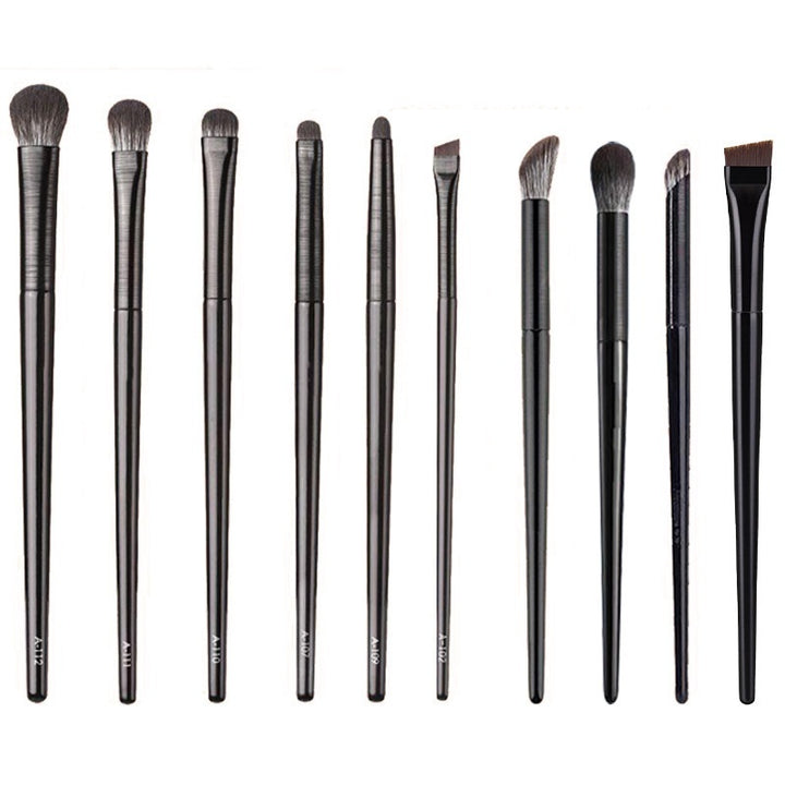 ✨ 13 Black Brushed Eye Makeup Brush Set — 10 Piece Beauty Tools Kit 💄