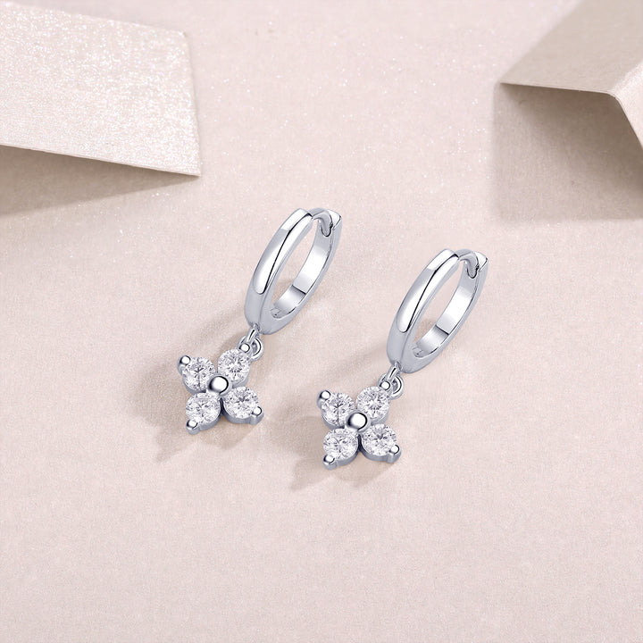 Minimalist Luxury Morganite Stud Earrings – Platinum-Plated S925 Silver