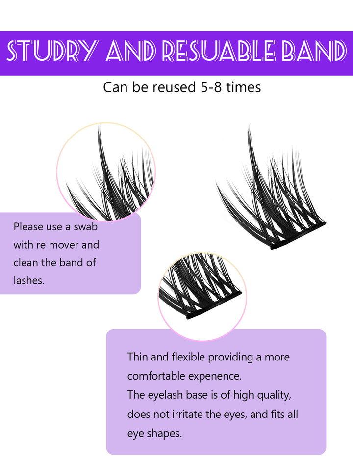 👁️✨ Multi-Style Hybrid False Eyelash Extension Set – Easy Apply Glam Lash Kit