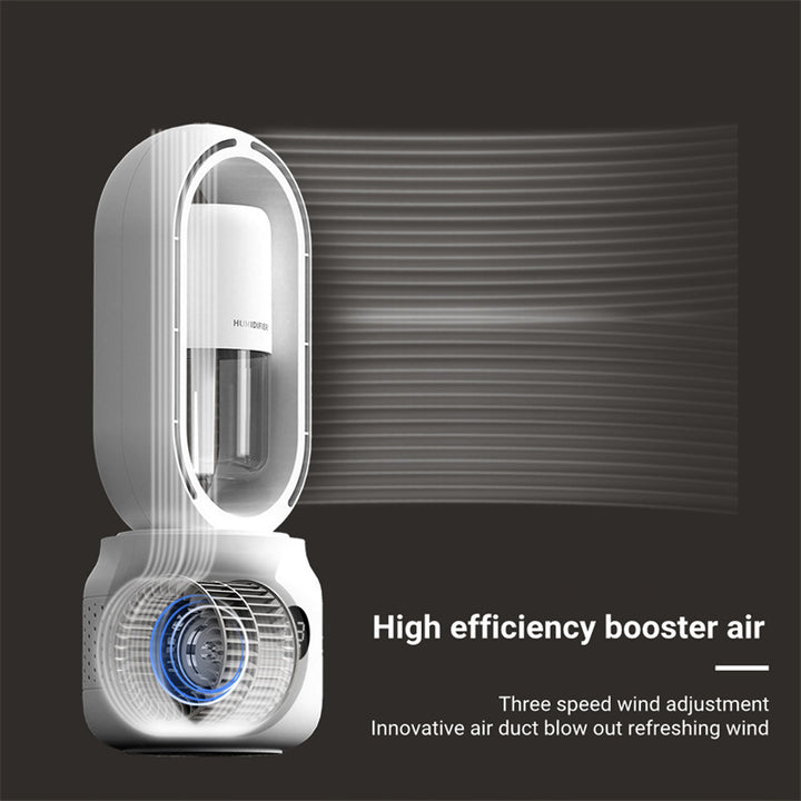 🌬️💧 Bladeless Mist Fan | USB Rechargeable Air Cooler & Humidifier ❄️✨