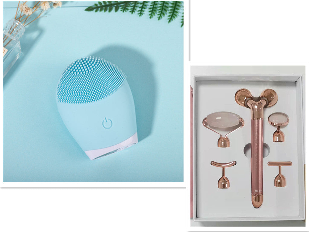 💖🧼 Electric Ultrasonic Silicone Facial Cleanser | Deep Cleansing & Oil Control Device