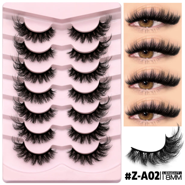 👁️✨ Natural False Eyelashes Without Eyeliner – Thick Dense Lash Set
