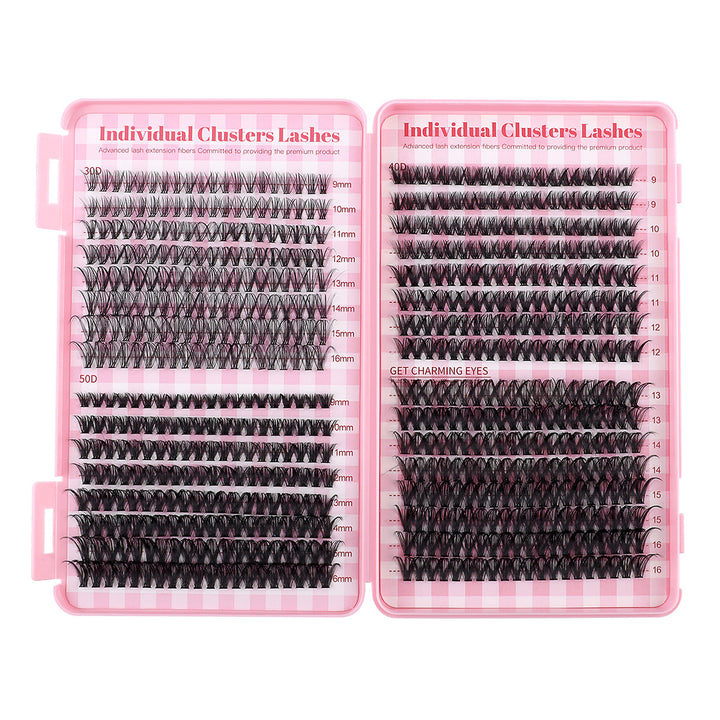 👁️✨ DIY Daily Natural Thick Segment Single Cluster False Eyelashes – Extension Kit