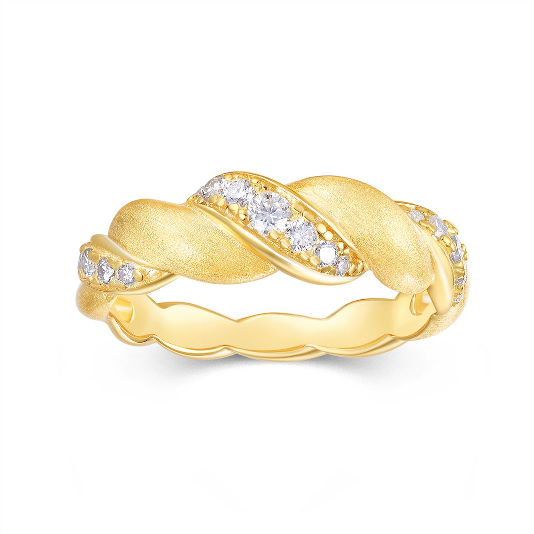 💍 Engraved Minimalist Moissanite Ring – Gold-Plated S925 Silver (3.5g, Sizes 5–9) 💍