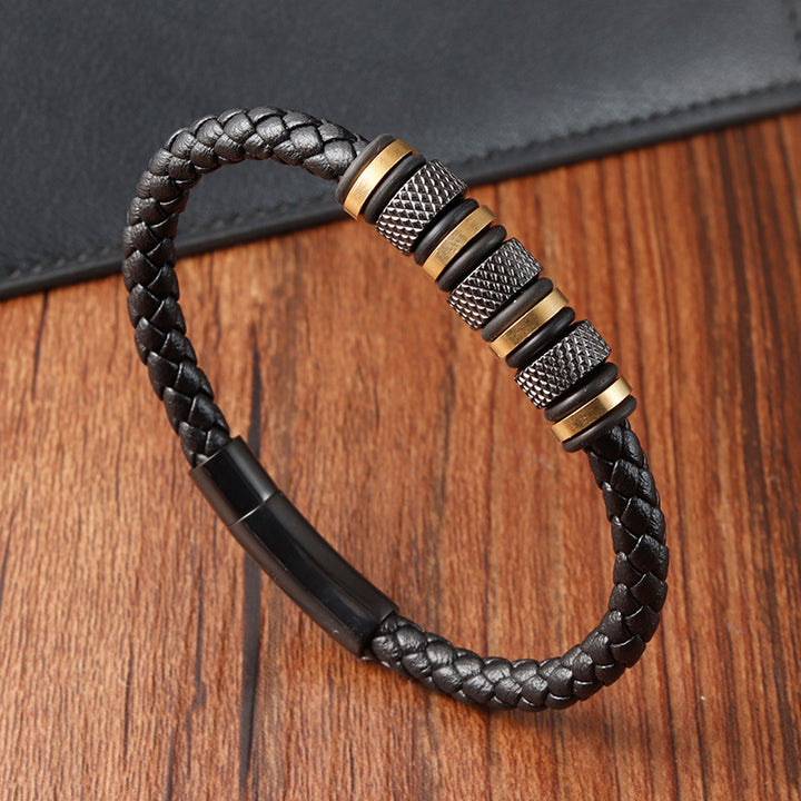 Simple & Fashionable Stainless Steel Bracelet – Men’s Geometric Titanium Steel Jewelry