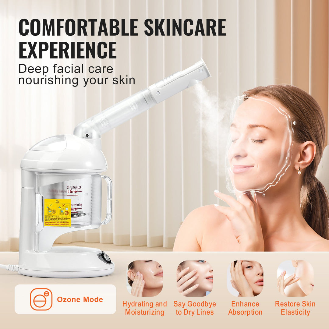 💨💇‍♀️ 2-in-1 Hair & Facial Steamer | Nano Ionic UV Ozone Beauty Device