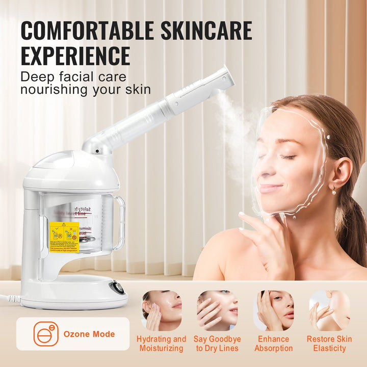 💨💇‍♀️ 2-in-1 Hair & Facial Steamer | Nano Ionic UV Ozone Beauty Device