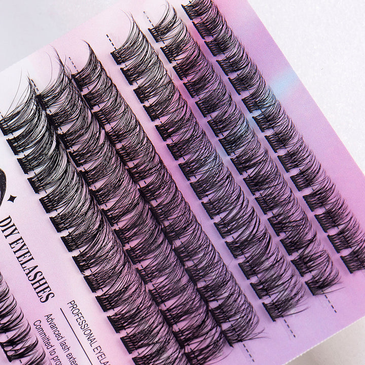 👁️✨ 12 Rows of 150 Segmented Cluster Lashes – Individual False Eyelash Extensions