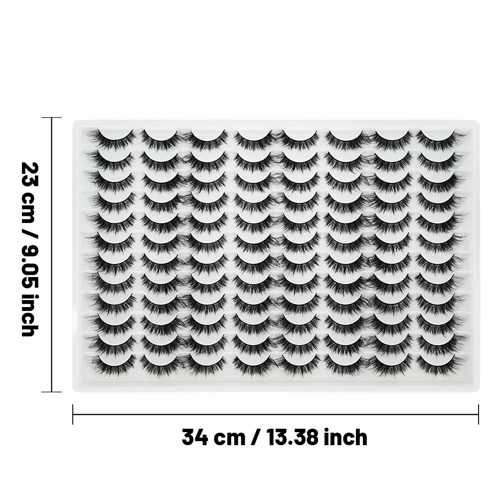 👁️✨ 3D False Eyelashes – Multi-Layered, Realistic, Soft & Comfortable Lashes