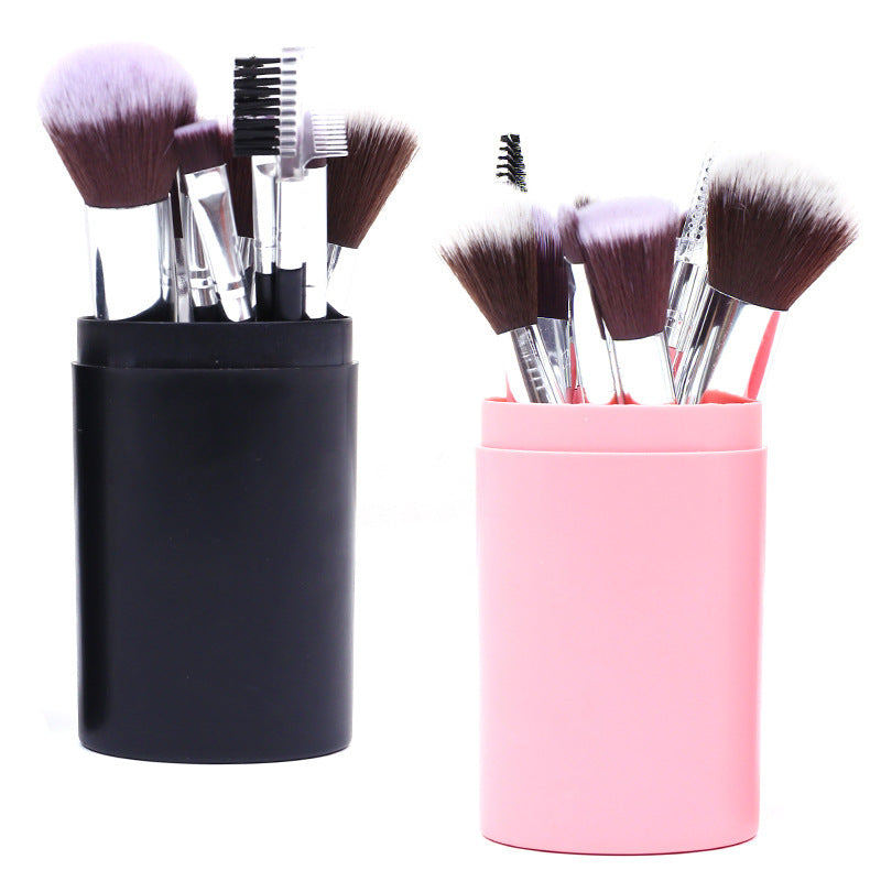 ✨ 12-Piece Cosmetic Brush Set — Cartridge Barrel Beauty Tools Kit 💄