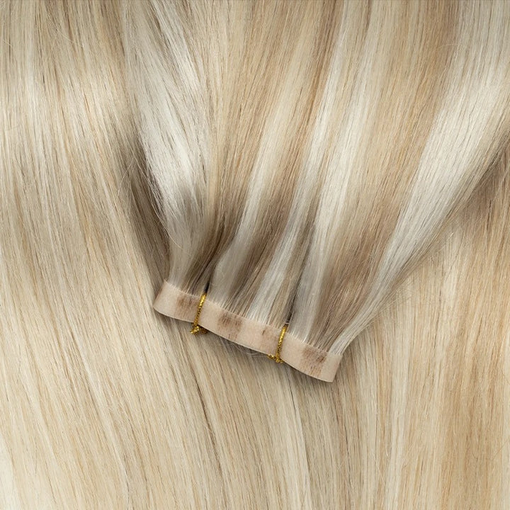 Invisible PU Tape-In Extensions – Real Human Hair, Seamless & Lightweight, Injected Tape with Full Ends