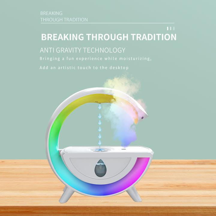 💧🌈 Anti-Gravity Water Drop Humidifier | RGB LED Night Light Desk Lamp ✨