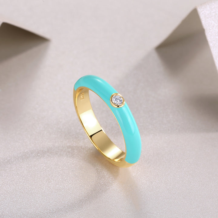 Blue Fairy Morganite Ring Set – Gold-Plated S925 Silver Luxury Jewelry