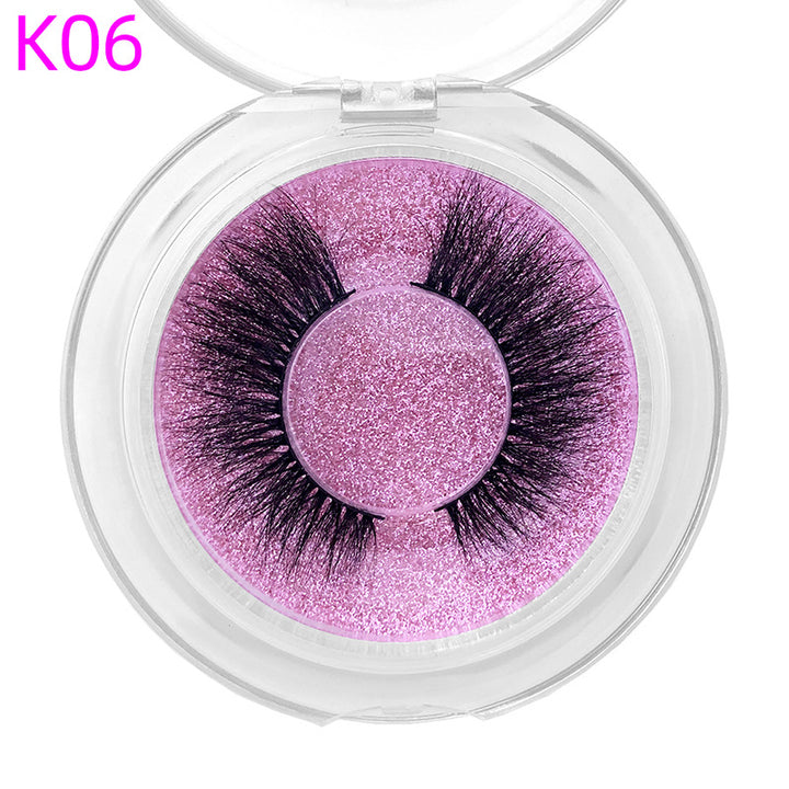 👁️✨ 8D Mink Hair False Eyelashes – Thick Handmade Volume Lash Set