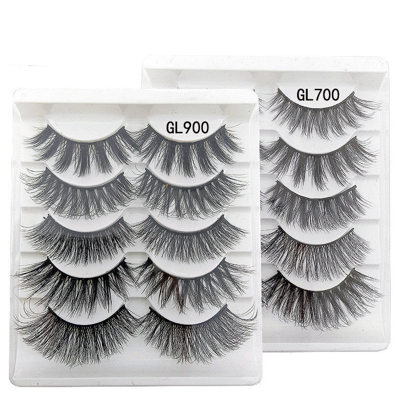 👁️✨ 3D False Eyelashes – 5 Pairs Natural & Soft Lash Set