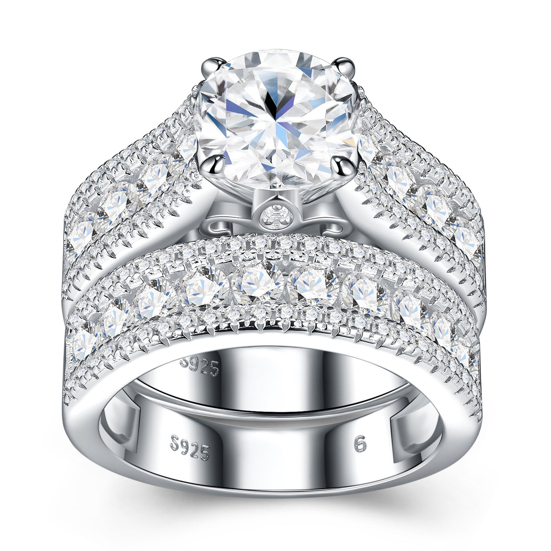 💍 2-Carat Moissanite Minimalist Ring – Platinum-Plated S925 Silver (9g, Sizes 5–9) 💍