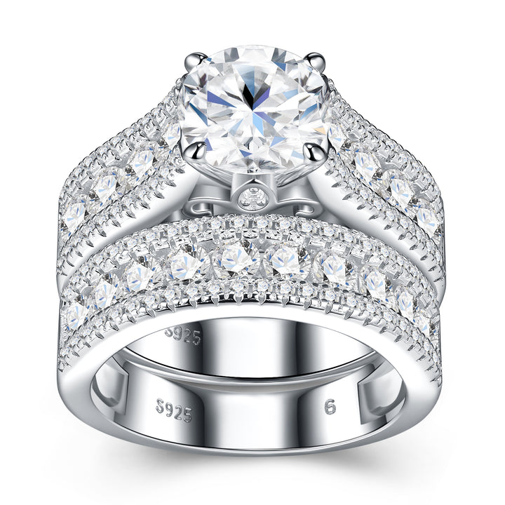 💍 2-Carat Moissanite Minimalist Ring – Platinum-Plated S925 Silver (9g, Sizes 5–9) 💍