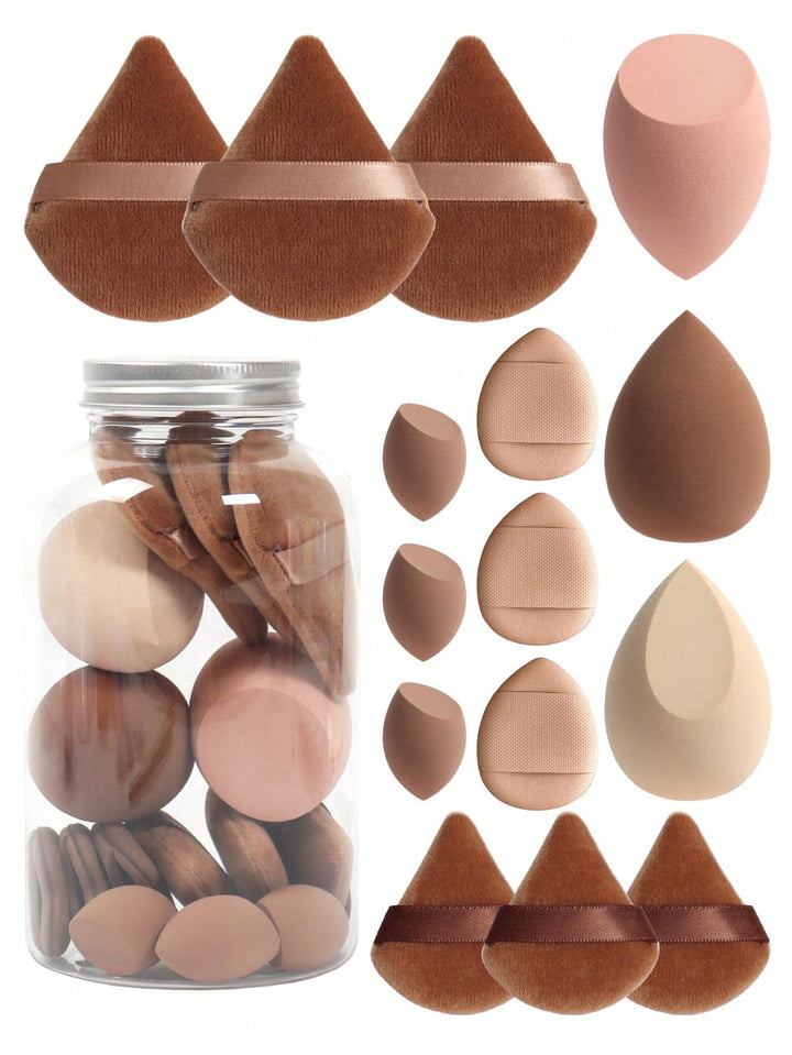 💄✨ 15-Piece Powder Puff Set in Floating Bottle
