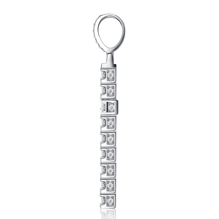 ✨ 925 Sterling Silver Luxury Moissanite Cross Pendant Necklace – Platinum-Plated Premium Design ✨