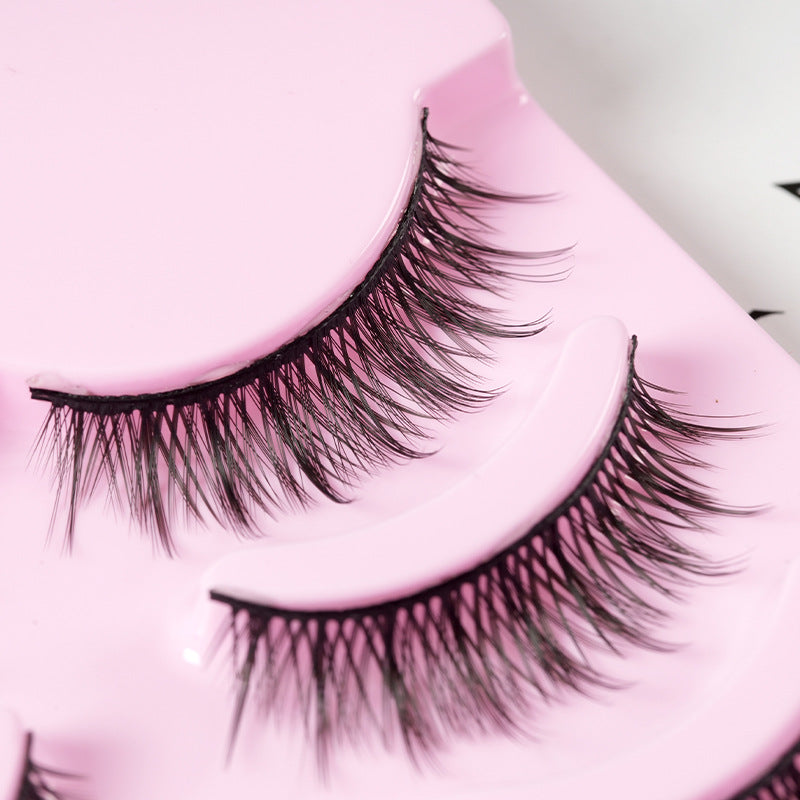 👁️✨ 5 Pairs Manga Lashes – Anime Cosplay Natural Wispy Korean False Eyelashes