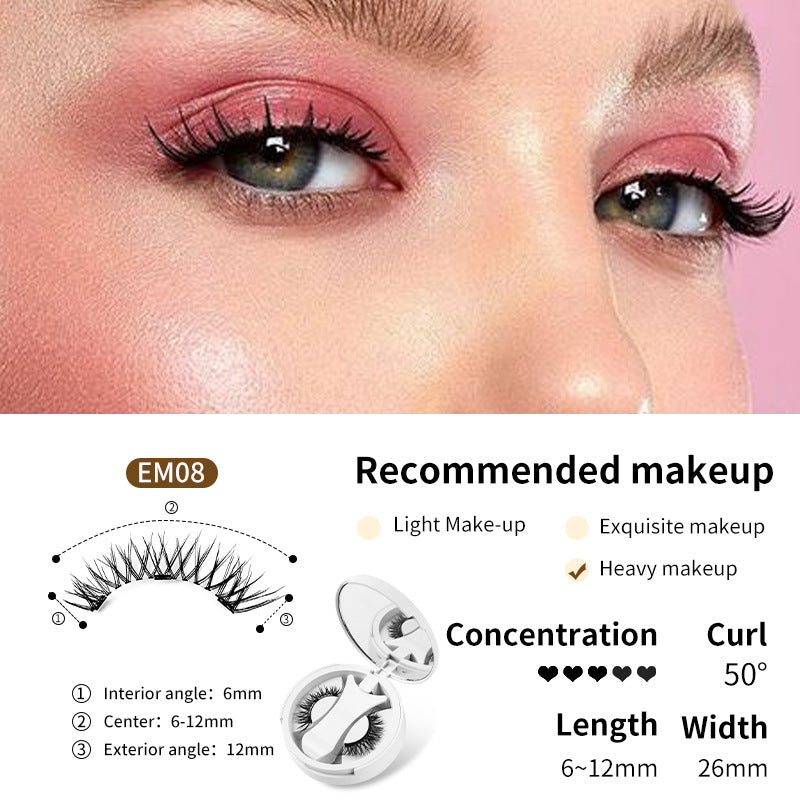 🧲👁️ Magnetic False Eyelashes with Integrated Storage Box – Glue-Free Natural Lash Set with Applicator