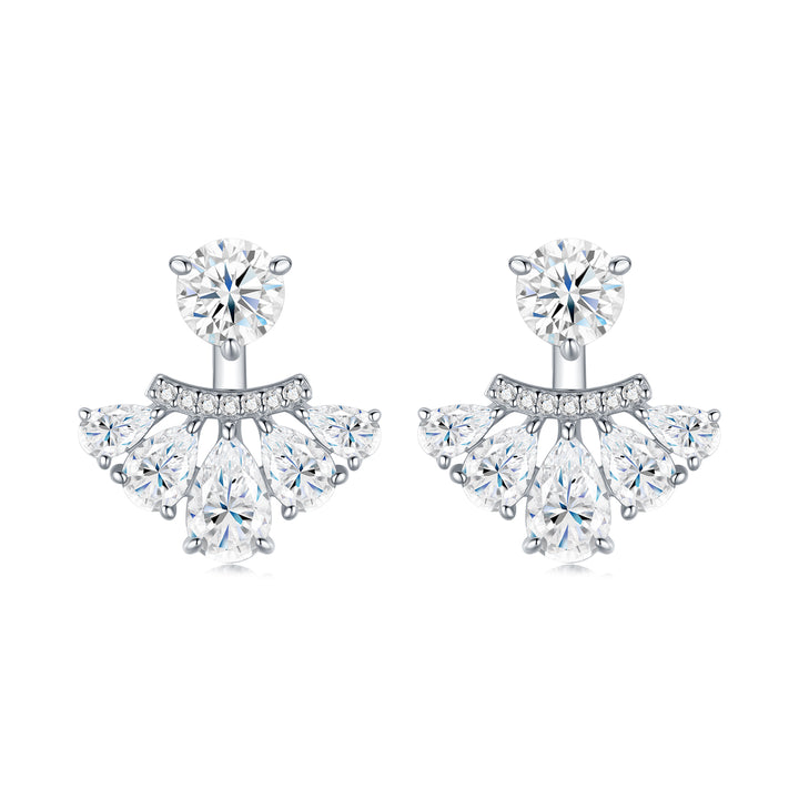Luxury Minimalist Moissanite Earring Set – Platinum-Plated S925 Silver, GRA Certified