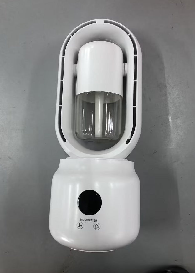 🌬️💧 Bladeless Mist Fan | USB Rechargeable Air Cooler & Humidifier ❄️✨