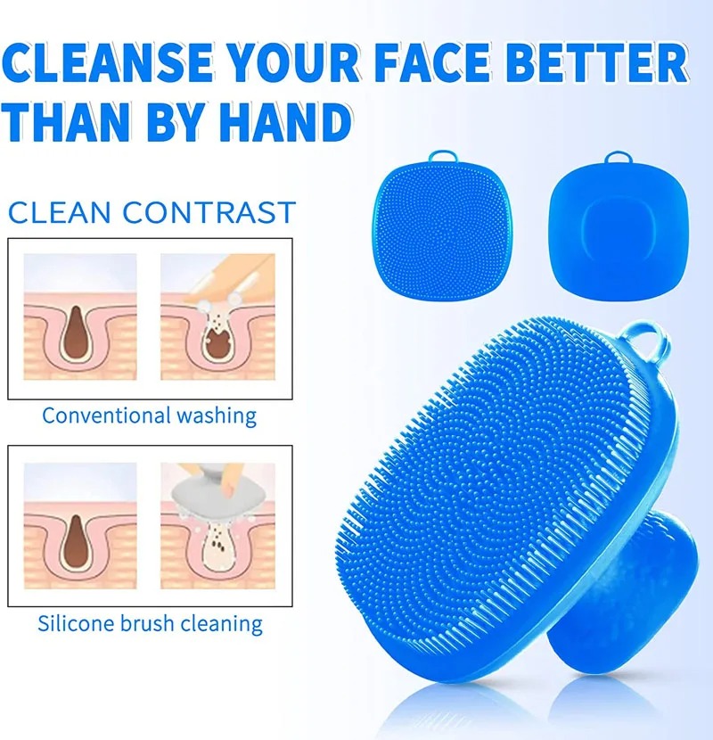 🧼💖 Handheld Silicone Face Cleansing Brush | Deep Decontamination Facial Cleanser Tool