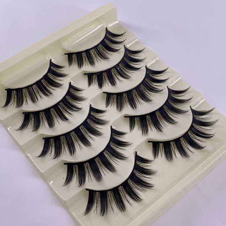 👁️✨ Stage Demon False Eyelashes – Dramatic Upper Lash Set (5 Pairs)
