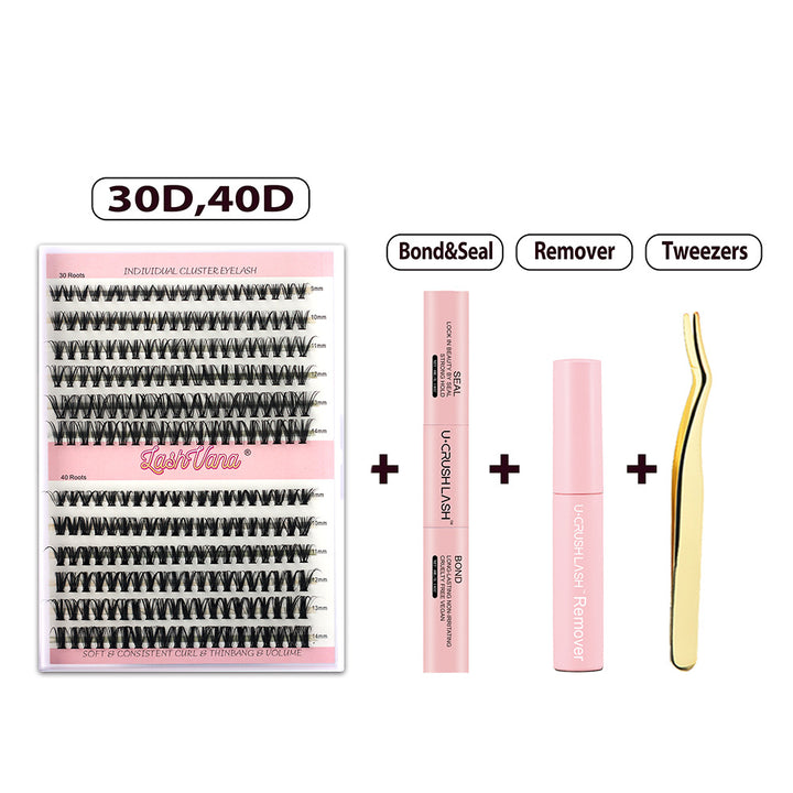 👁️✨ Set of Thick Curly False Eyelashes – Complete Lash Makeup Kit