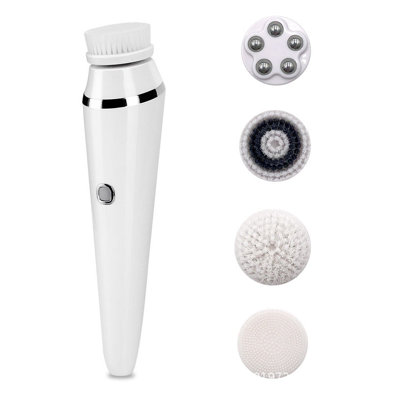 💖🌀 4-in-1 Electric Facial Cleansing Brush | USB Rechargeable Deep Clean Face Massager
