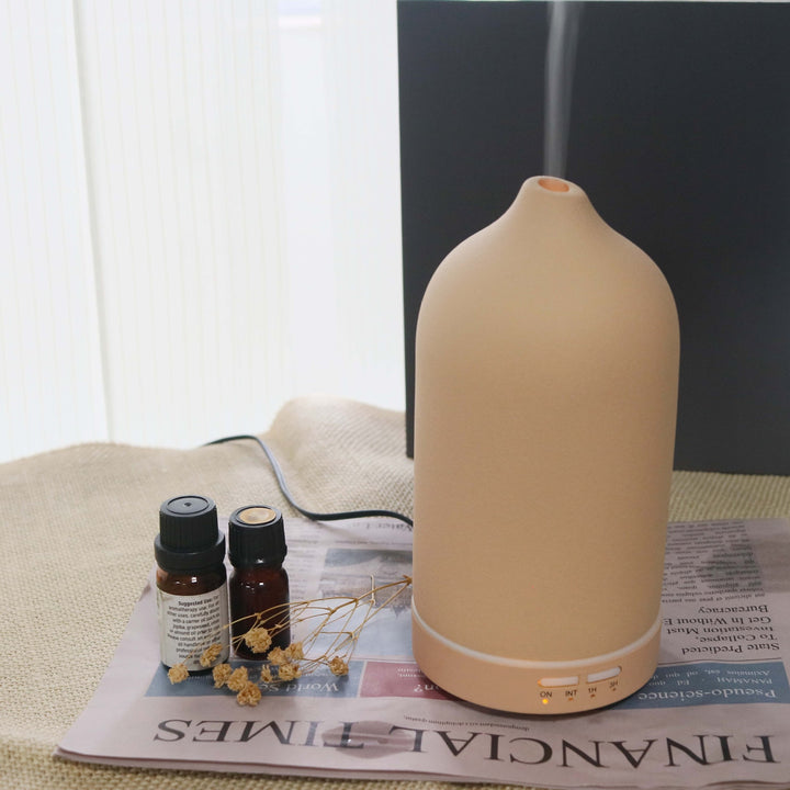 🌸💧 5 Colors Ceramic Aroma Diffuser | Ultrasonic Humidifier 🌿✨