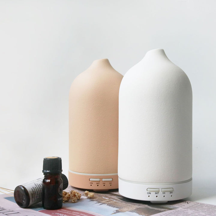 🌸💧 5 Colors Ceramic Aroma Diffuser | Ultrasonic Humidifier 🌿✨