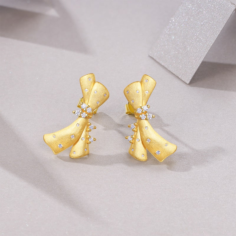 Minimalist Luxury Moissanite Earrings – Gold-Plated S925 Silver