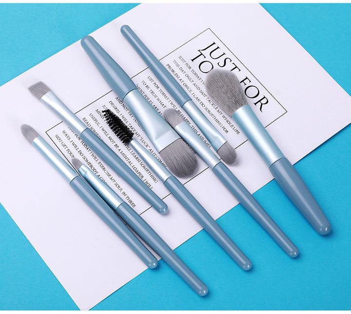 ✨ Portable 8-Piece Makeup Brush Set — Soft Hair Beauty Tools 💄