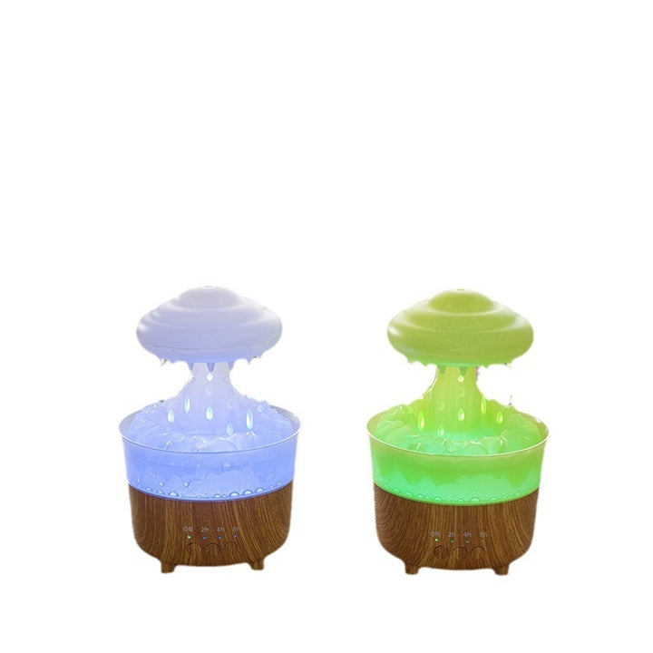 🌧️☁️ Household Mute Remote Control Colorful Rain Cloud Humidifier