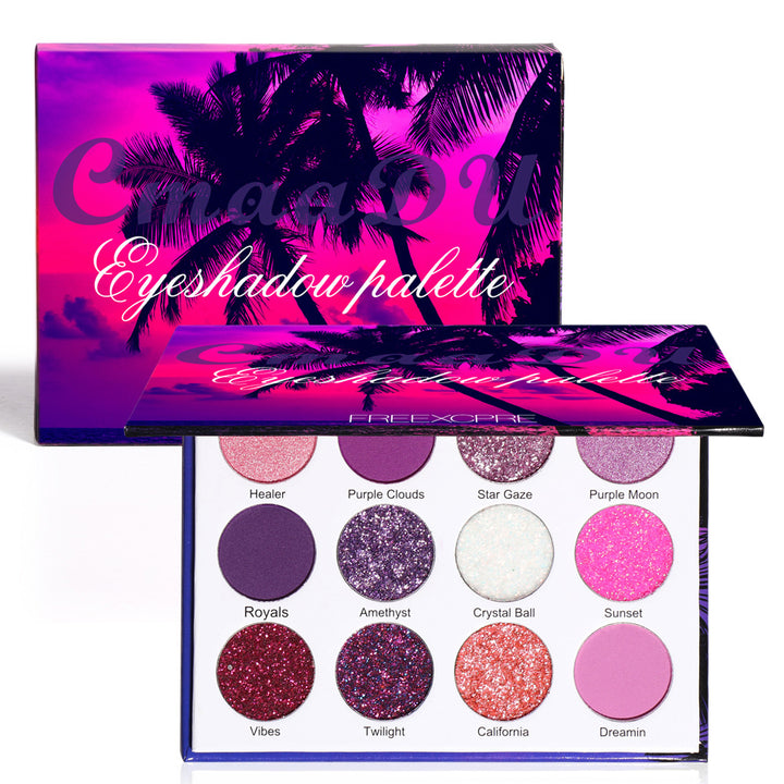 ✨ Women’s 12-Color Glitter Eyeshadow Palette – Creative Sparkle Makeup Set ✨