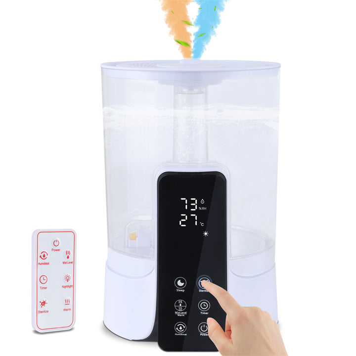 💧🏠 6L Large-Capacity Smart Humidifier | UV Sterilization + Heating Spray + Remote Control
