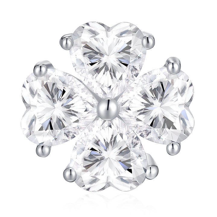 Minimalist Platinum-Plated Moissanite Stud Earrings – S925 Silver