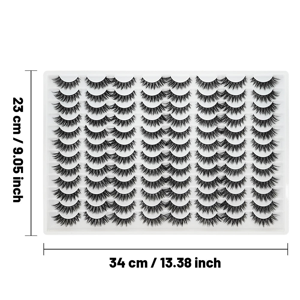 👁️✨ 3D False Eyelashes – Multi-Layered, Realistic, Soft & Comfortable Lashes