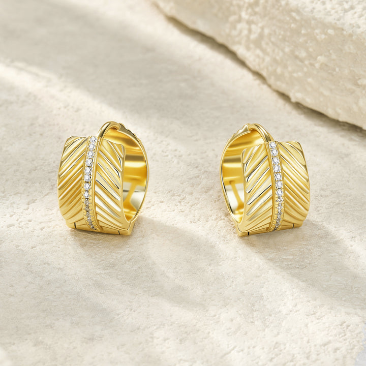 Luxury Minimalist Moissanite Earrings – Gold-Plated S925 Silver