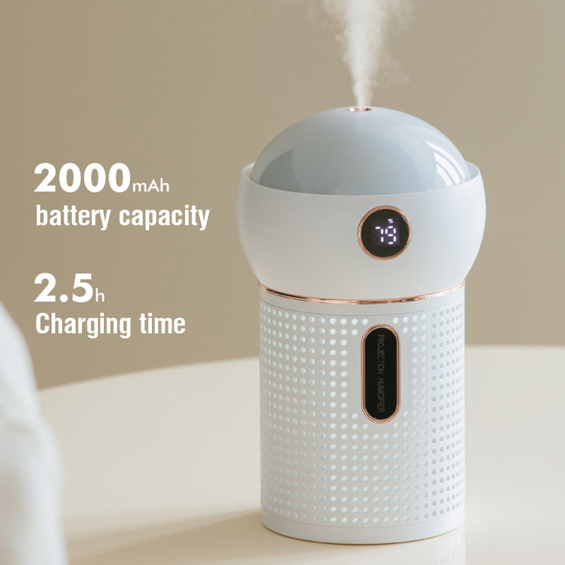 🌌💧 Projection Night Light Humidifier | USB Rechargeable Aroma Diffuser 🌿✨