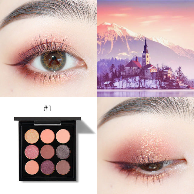 ✨ 9-Color Pumpkin & Dirty Orange Eyeshadow Palette – Matte INS Style Makeup Set ✨