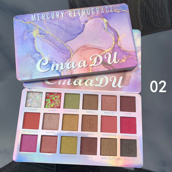 ✨ 18 Colors EVA Glitter Eyeshadow Palette – Full Coverage Shimmer Makeup Set 💄