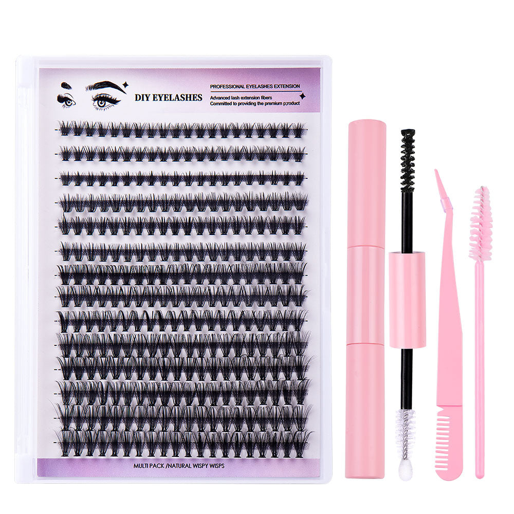👁️✨ Segmented Natural Thick Individual False Eyelashes – DIY Cluster Lash Extension Set