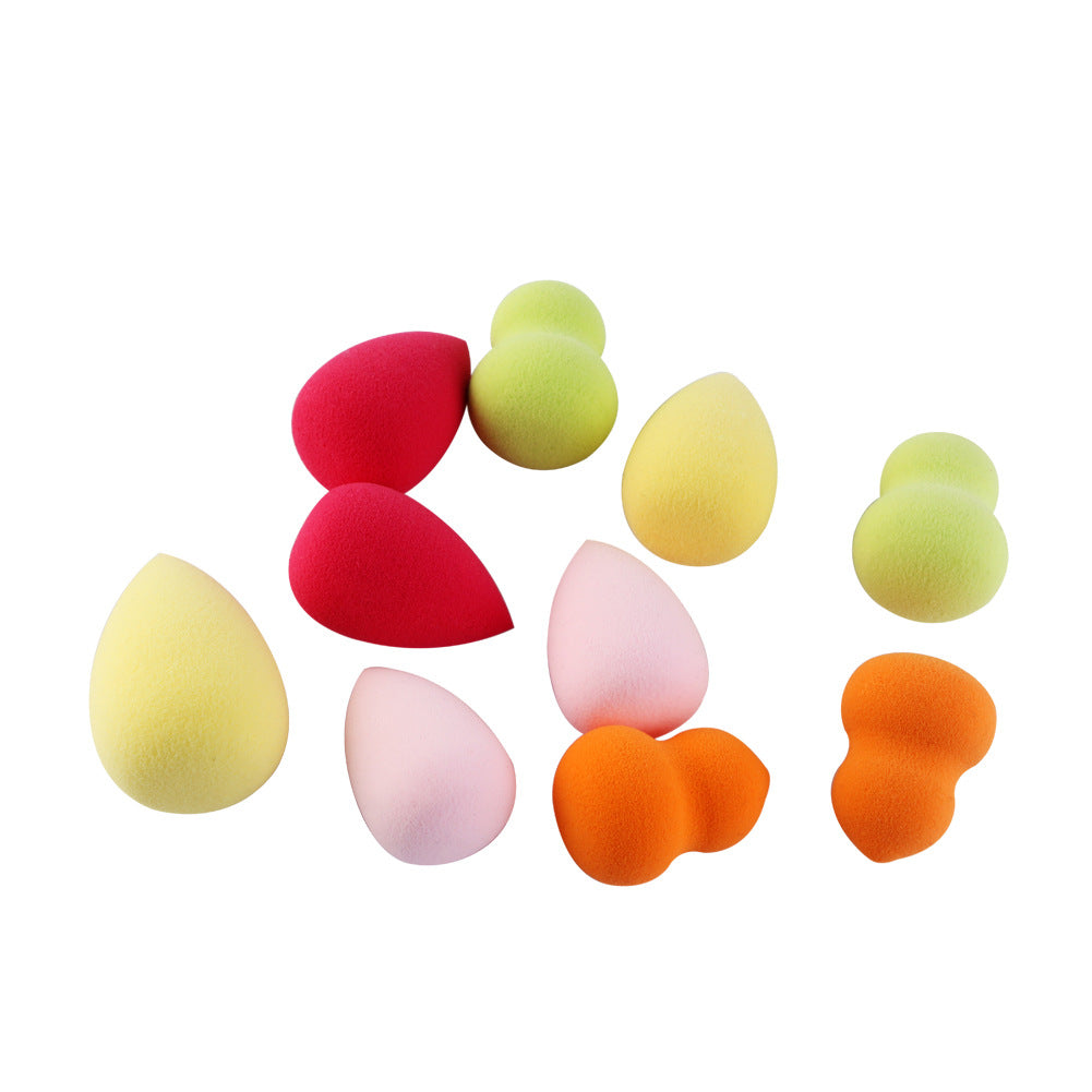 💄✨ 10PCS Mini Foam Powder Puff Set | Non-Latex Beauty Sponge Tools