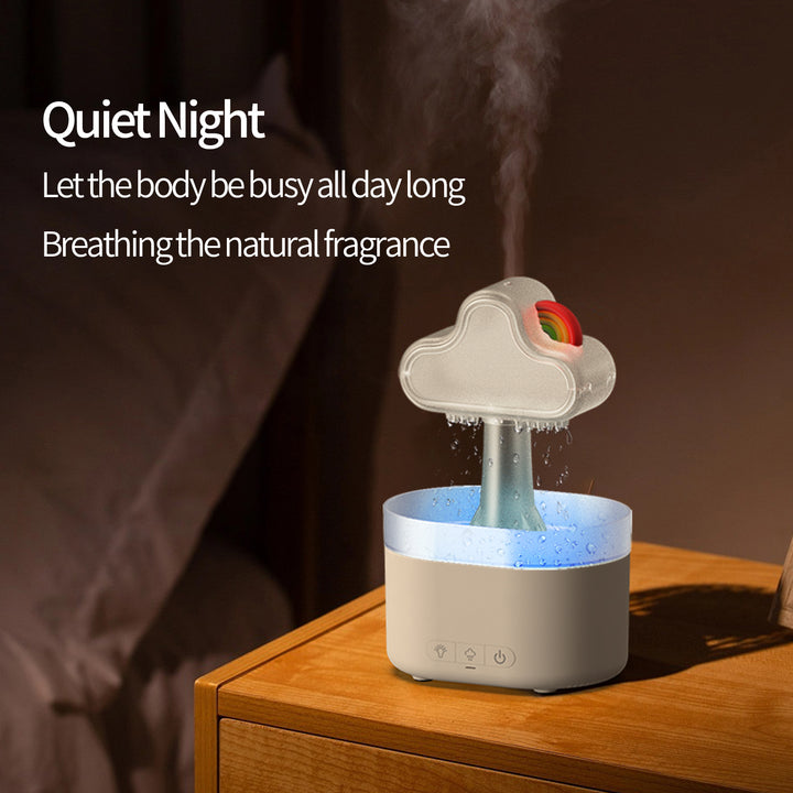 🌈☁️ Rainbow After Rain Humidifier | 500ML Cloud Mist Diffuser with LED Light ✨
